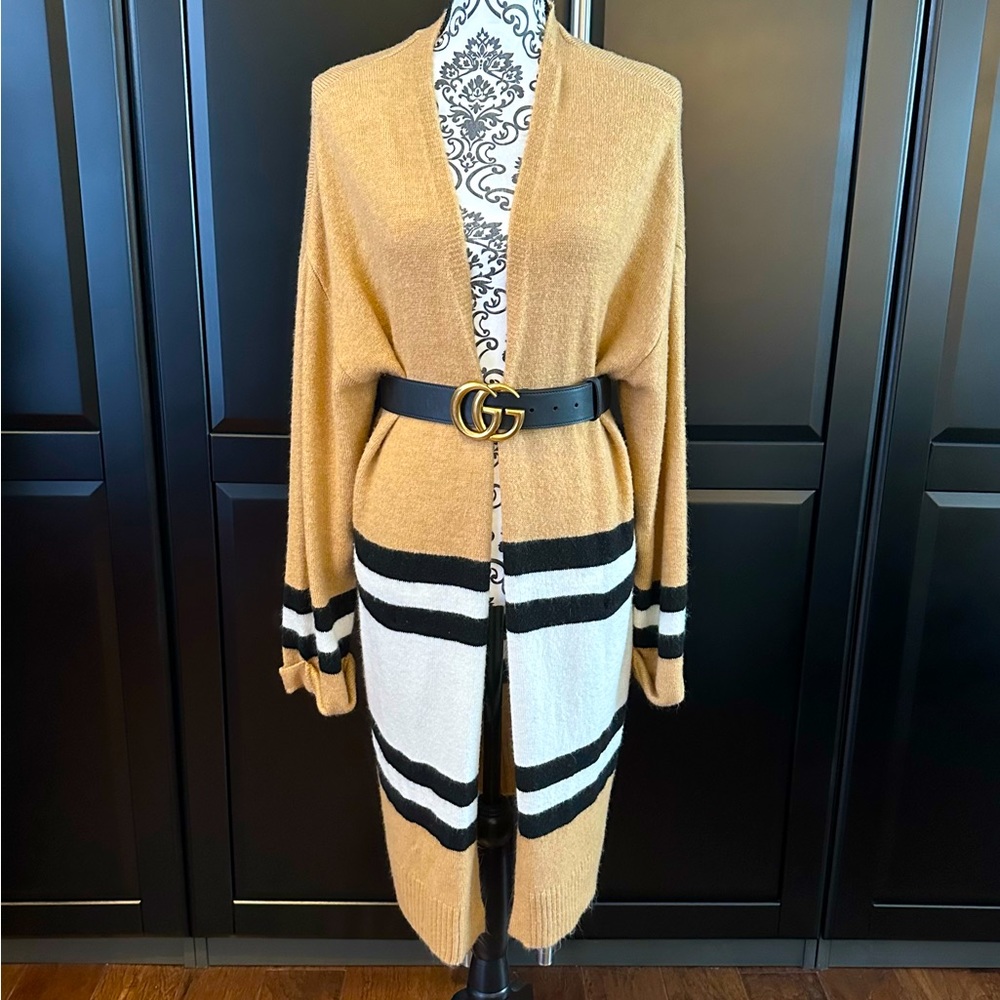 Topshop Oversized Camel Cardigan